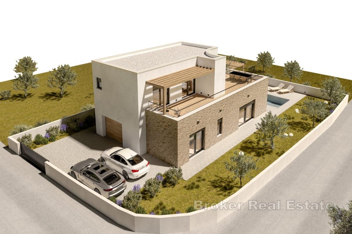 Neubau-Einfamilienhaus mit Pool und Garage