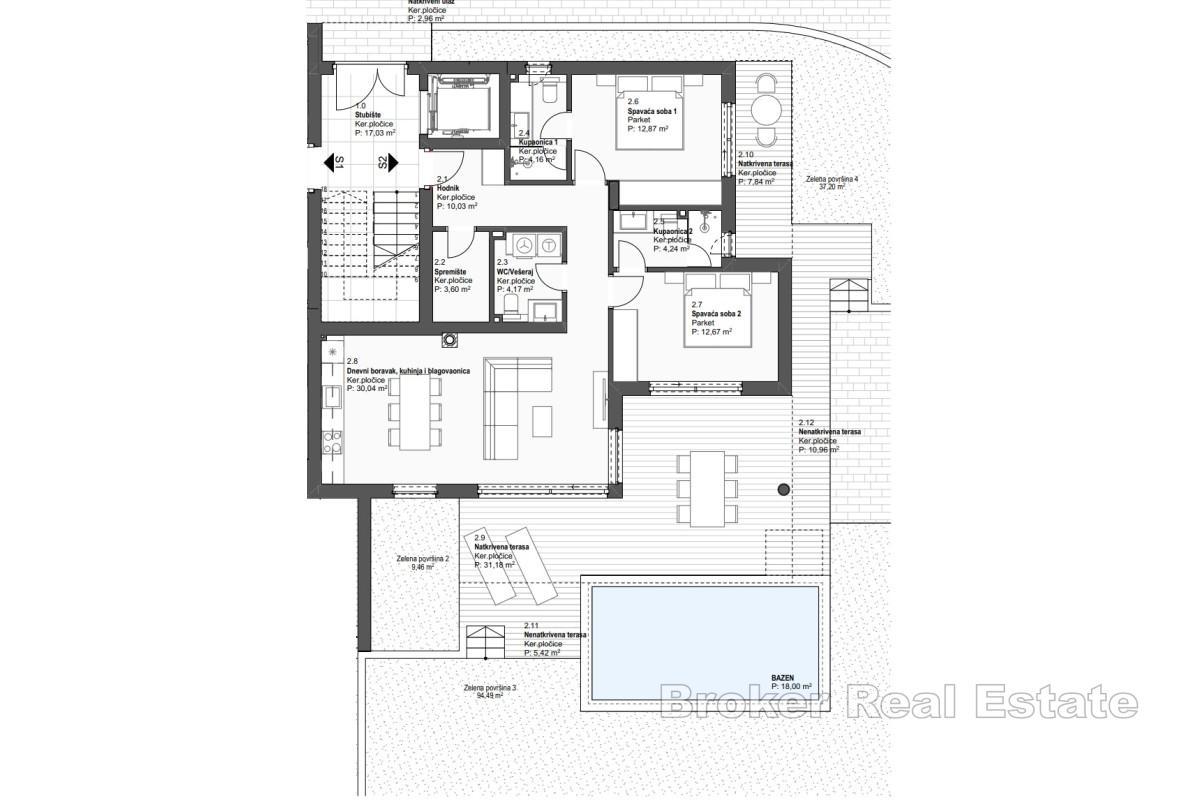 Luxuriöse Wohnung in einem Neubau mit Pool