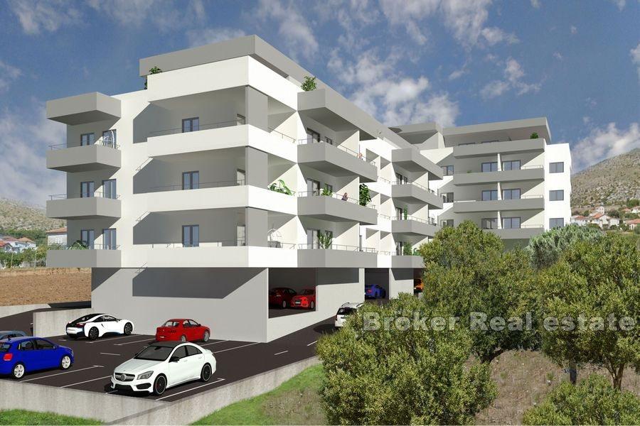 Apartments in a new building with sea view