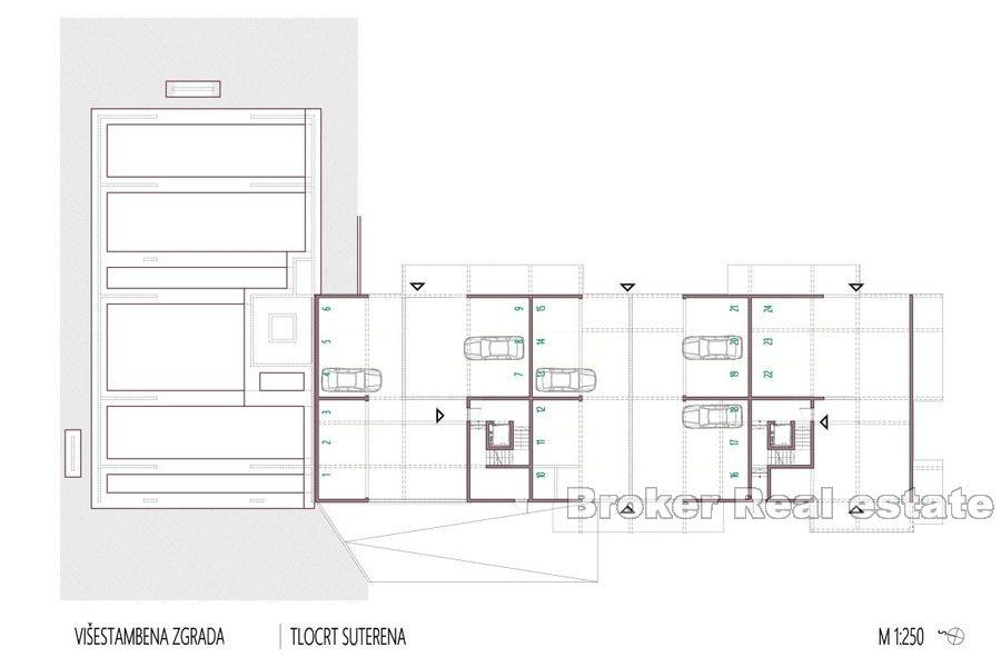 Apartmány v nové budově s výhledem na moře