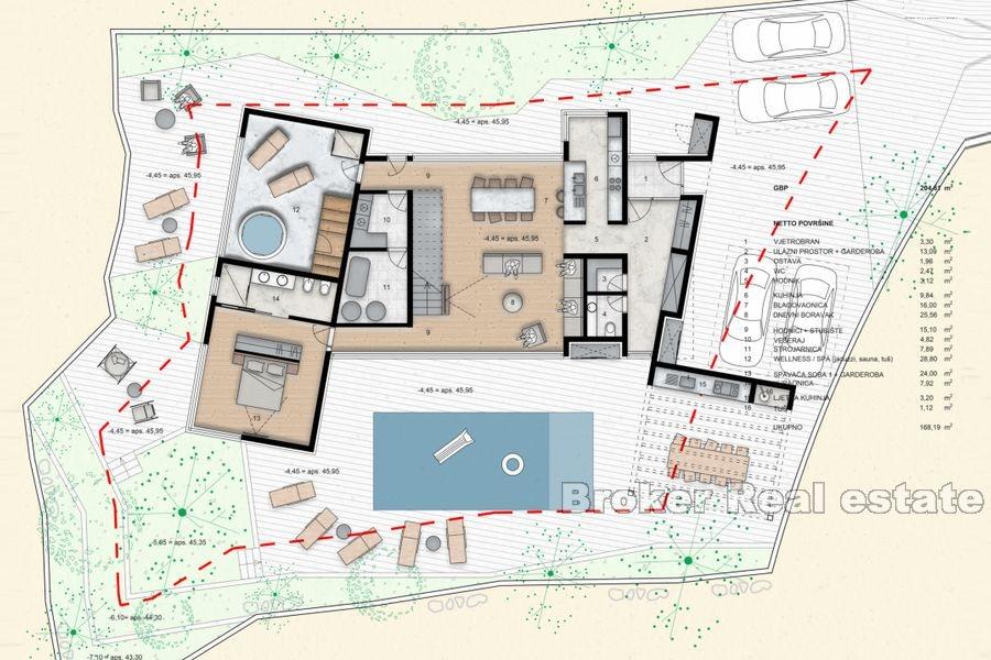 Modern villa with sea view