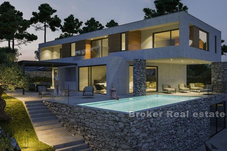 Modern villa med havsutsikt