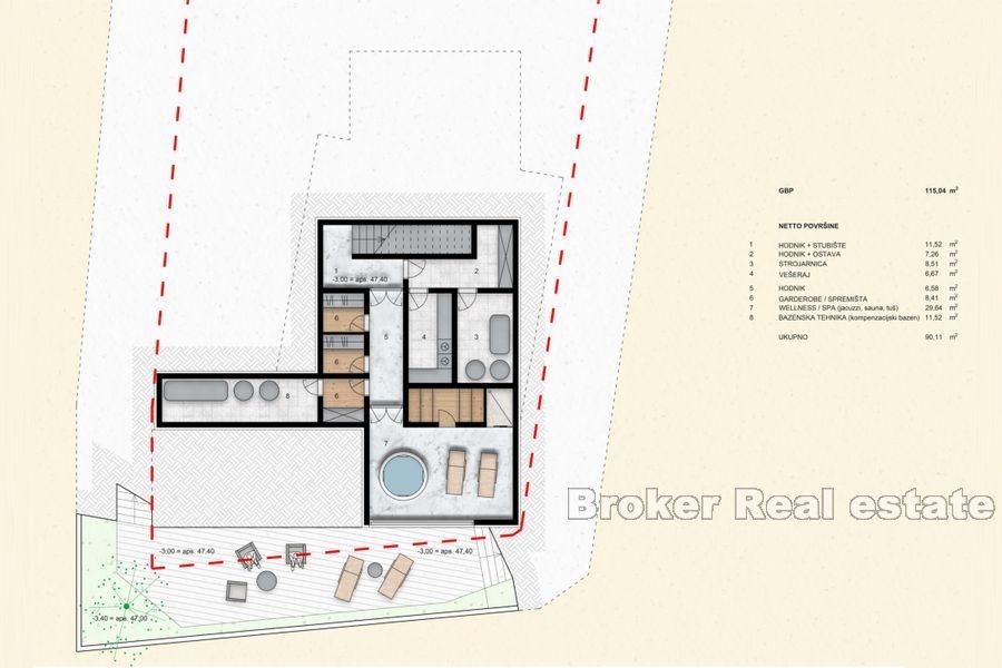 Modern villa med havsutsikt