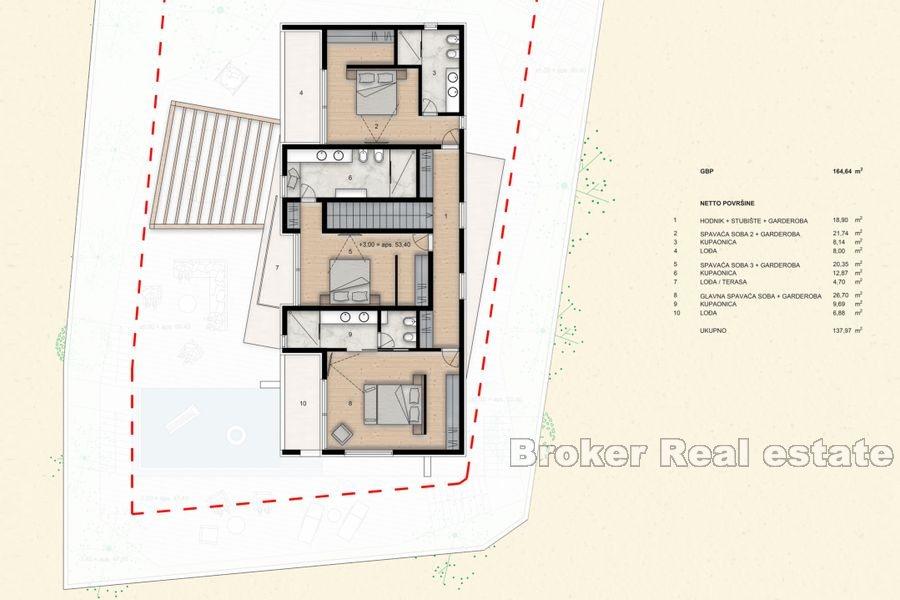 Modern villa med havsutsikt