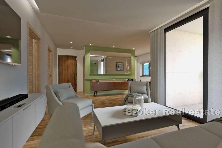Modern apartments in a new building