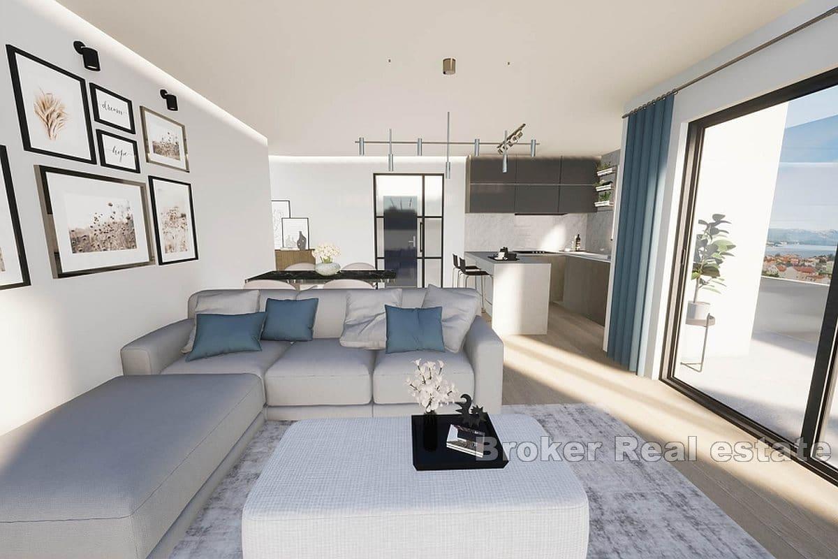 Nově postavený penthouse se střešní terasou