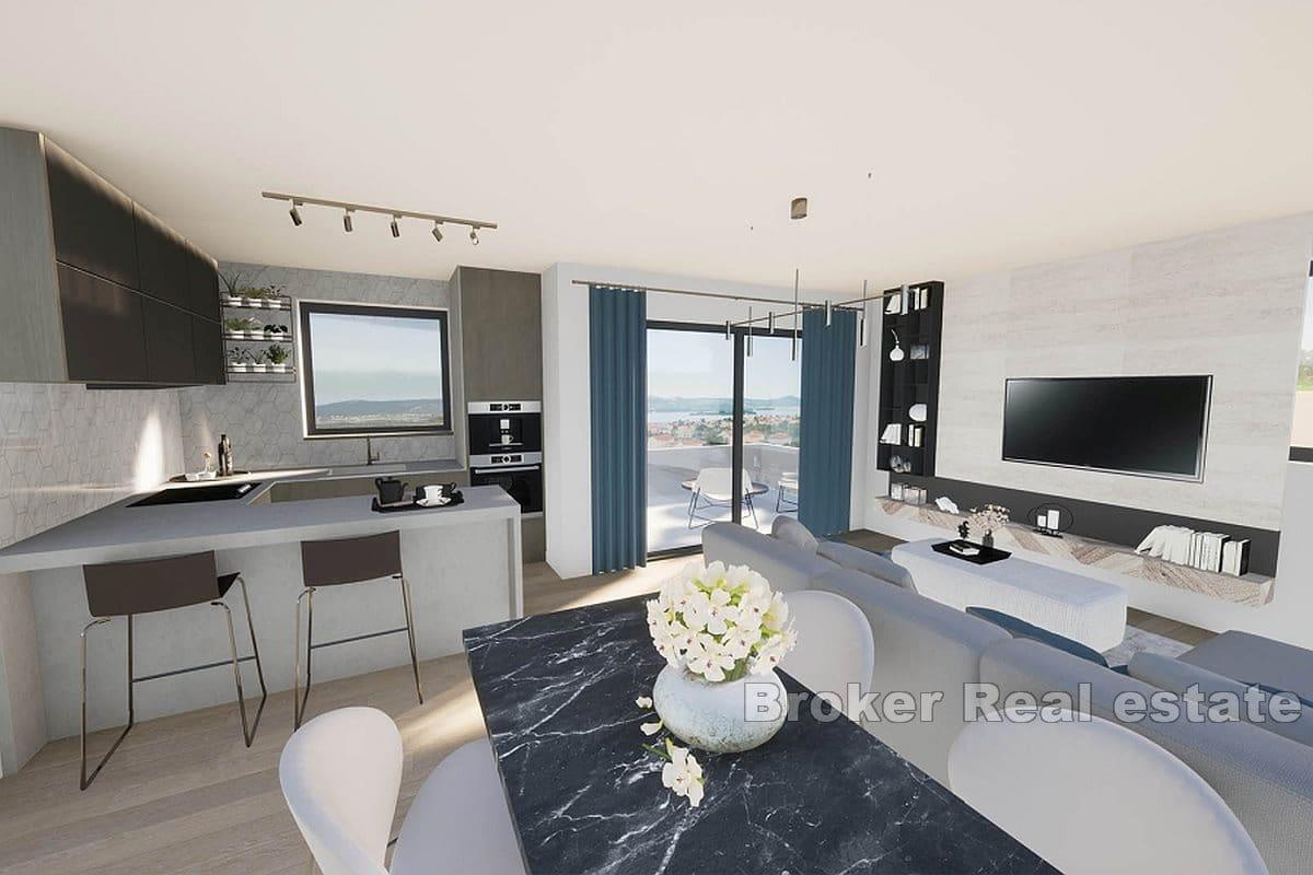 Nově postavený penthouse se střešní terasou