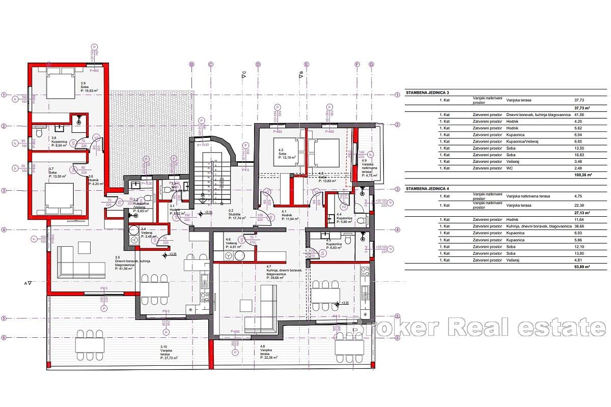 Newly built apartments with sea view