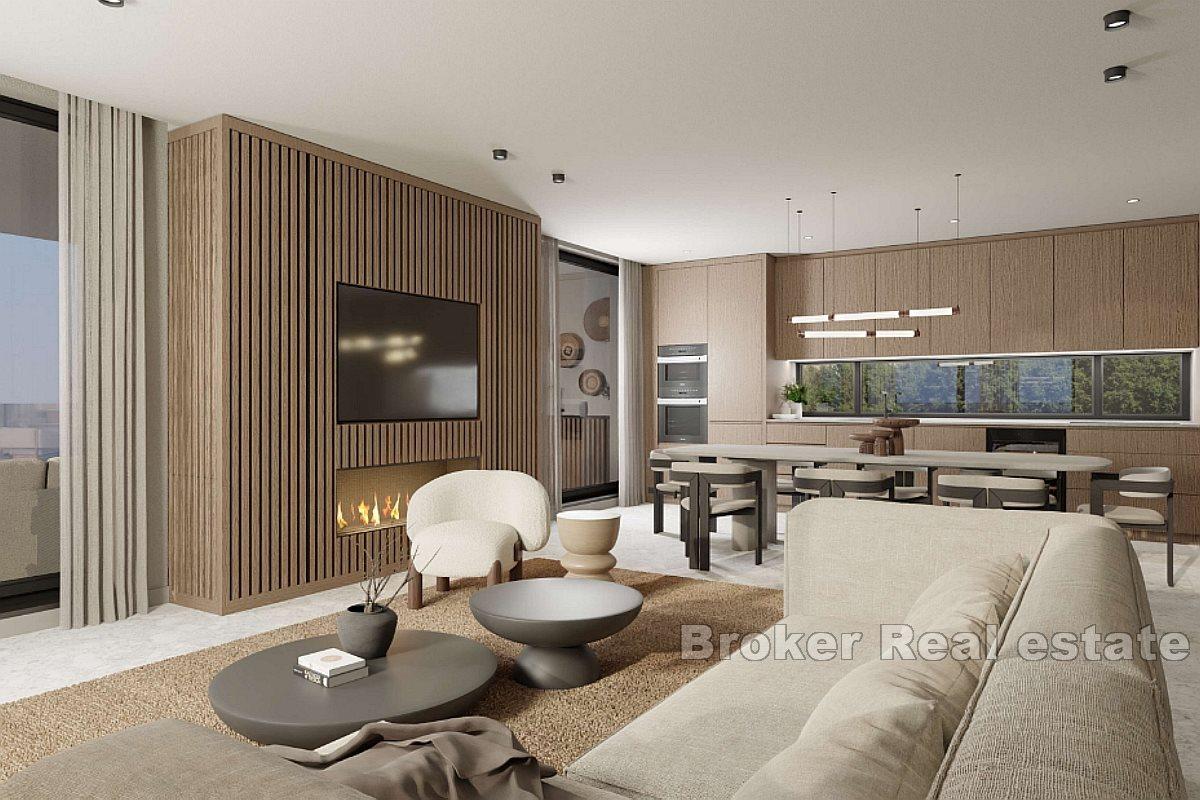 Luksusowy penthouse w nowym budynku z widokiem na morze