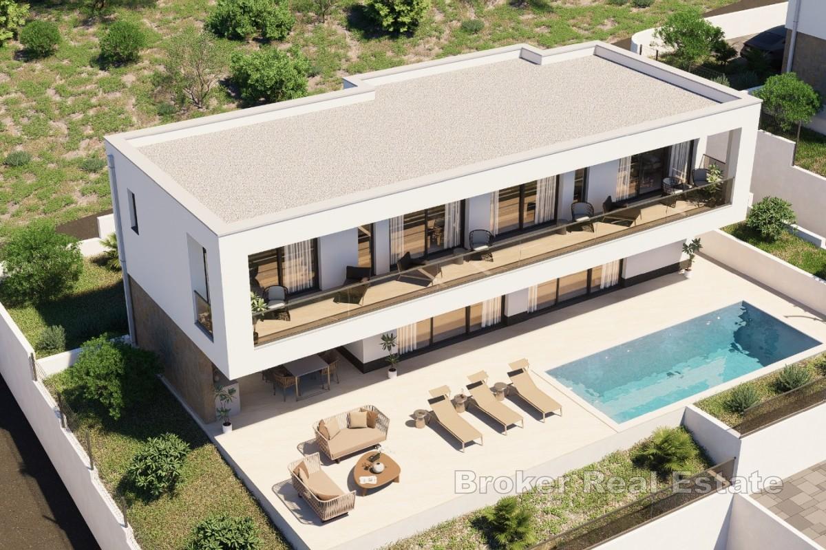 Villa moderna con vista mare