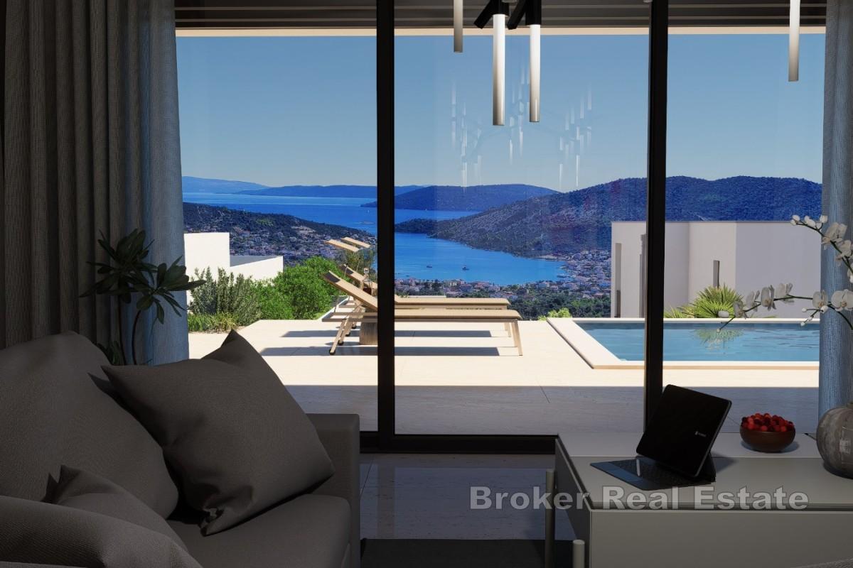 Villa moderna con vista mare