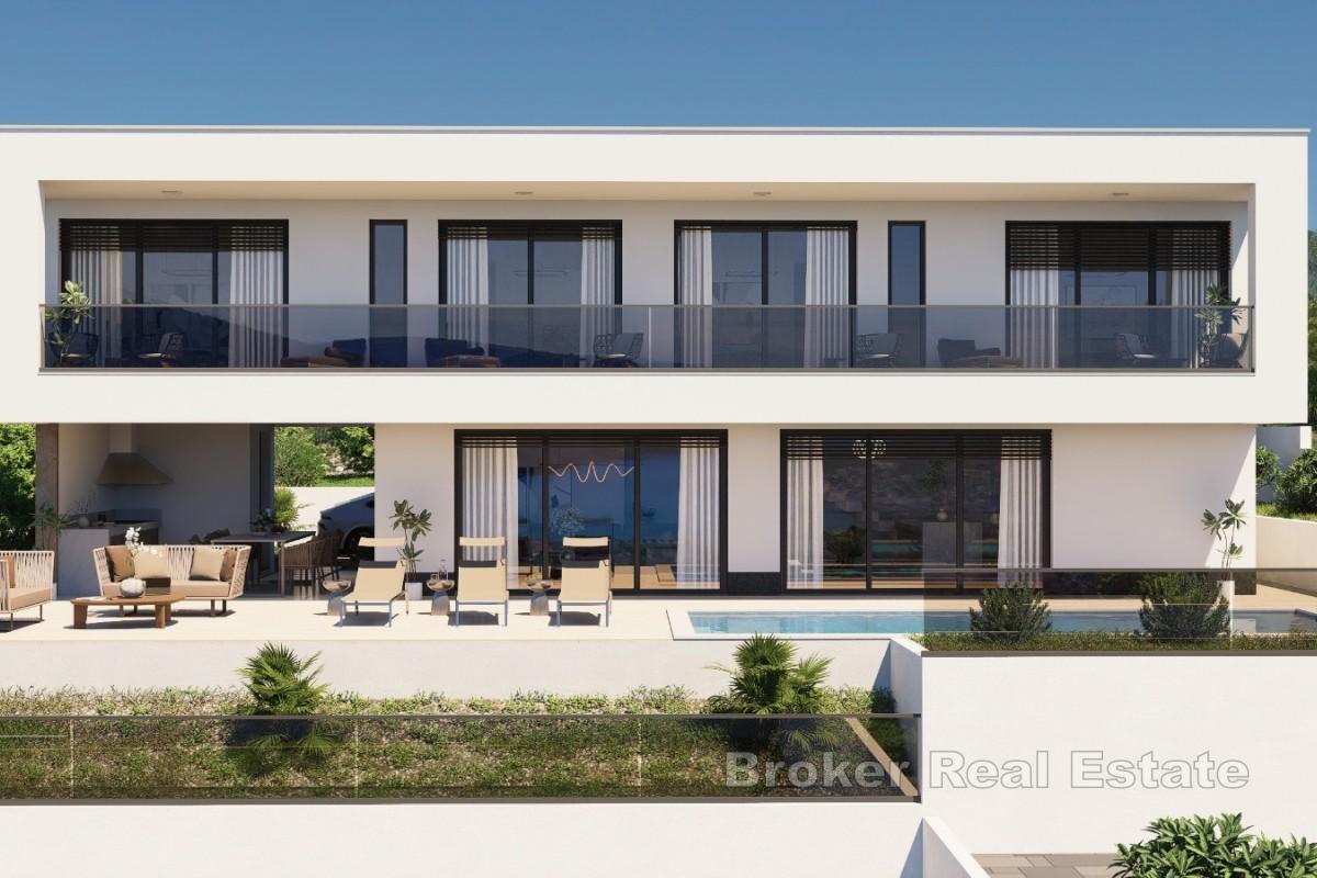 Villa moderna con vista mare