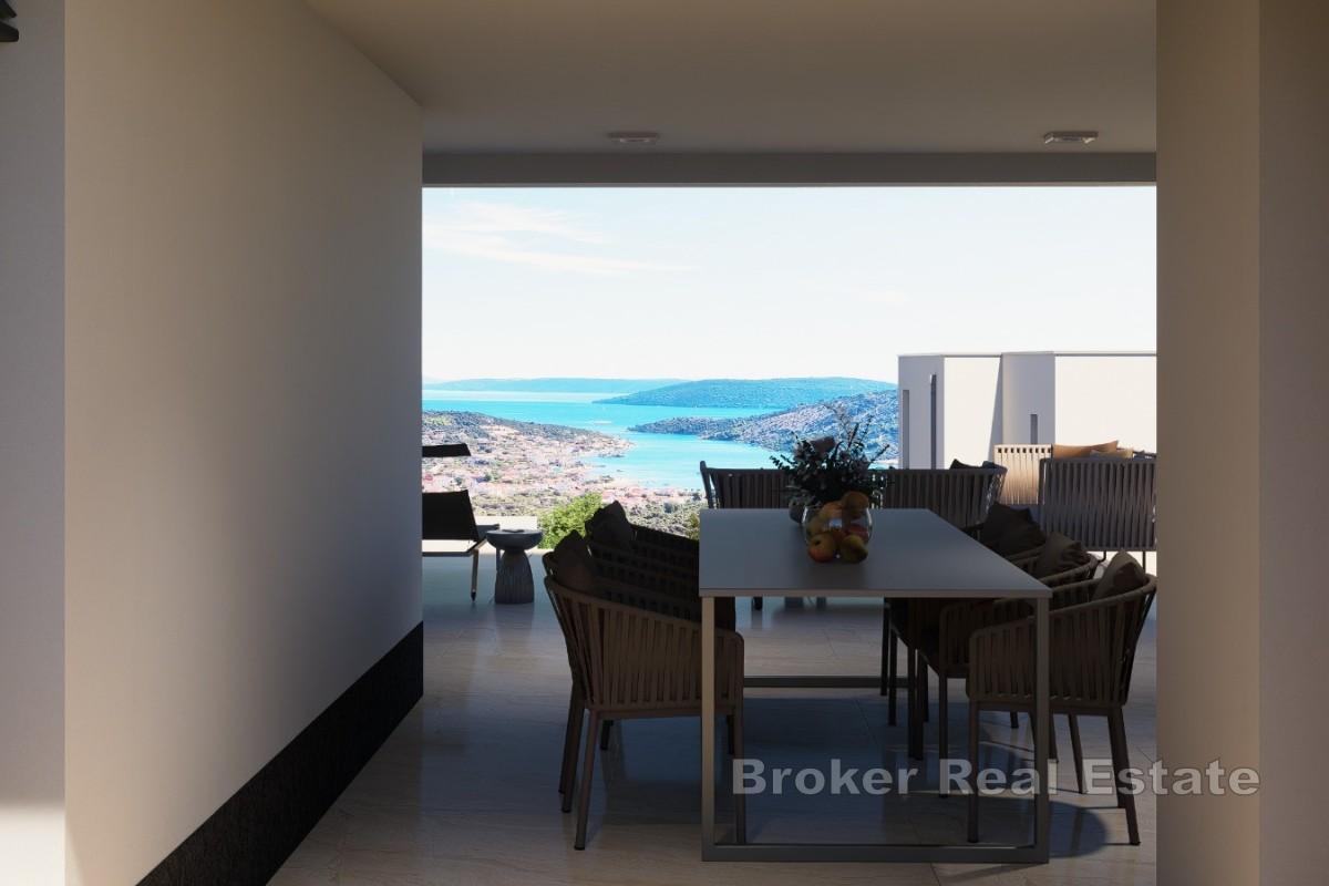 Villa moderna con vista mare