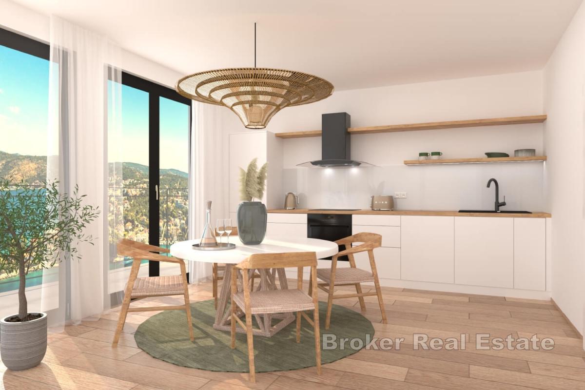 Jednosobni stan u novogradnji s otvorenim pogledom na more