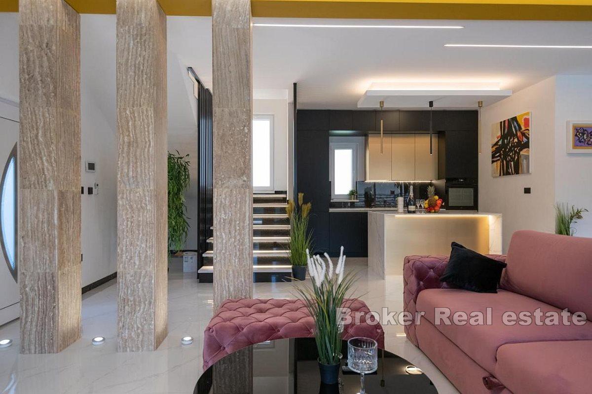Modern luxury villa with pool in a beautiful natural environment