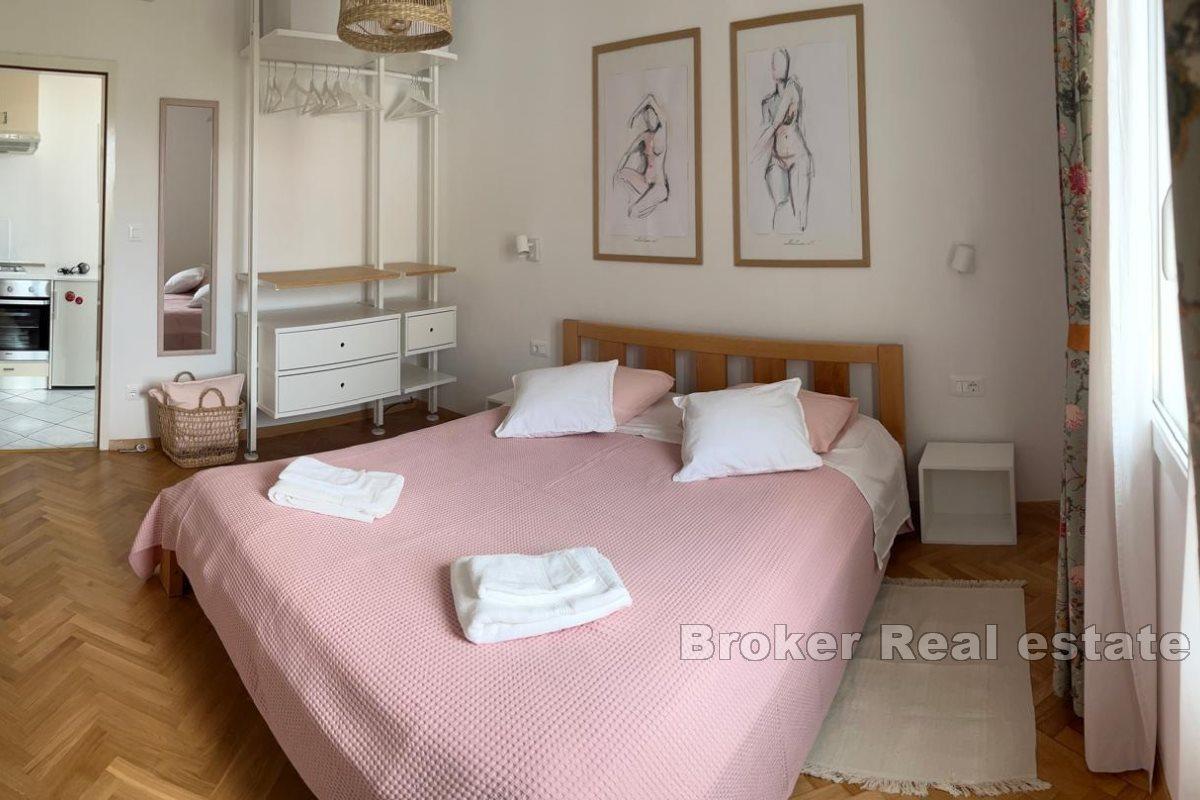 Przestronny apartament z jedną sypialnią i balkonem