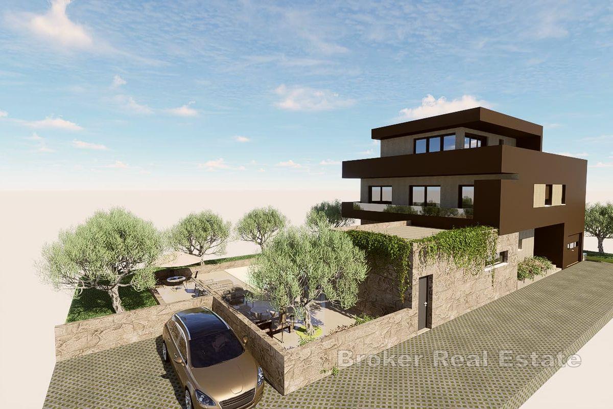 Byggeland med prosjekt av villa