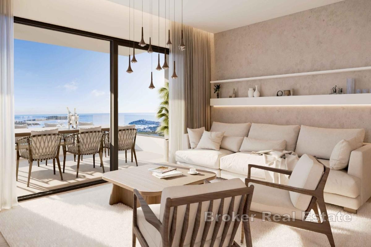 Appartement unique dans un immeuble neuf avec vue mer