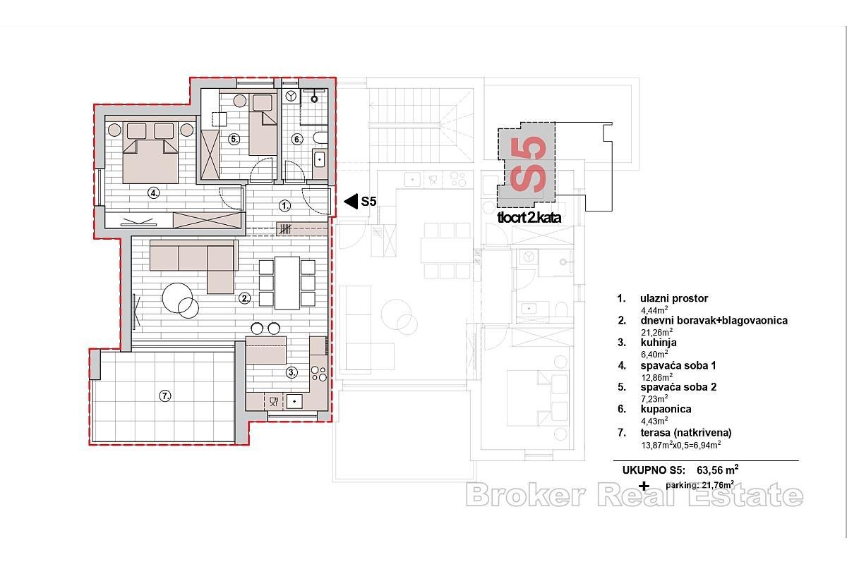 Eccezionale appartamento con vista mare in un nuovo edificio