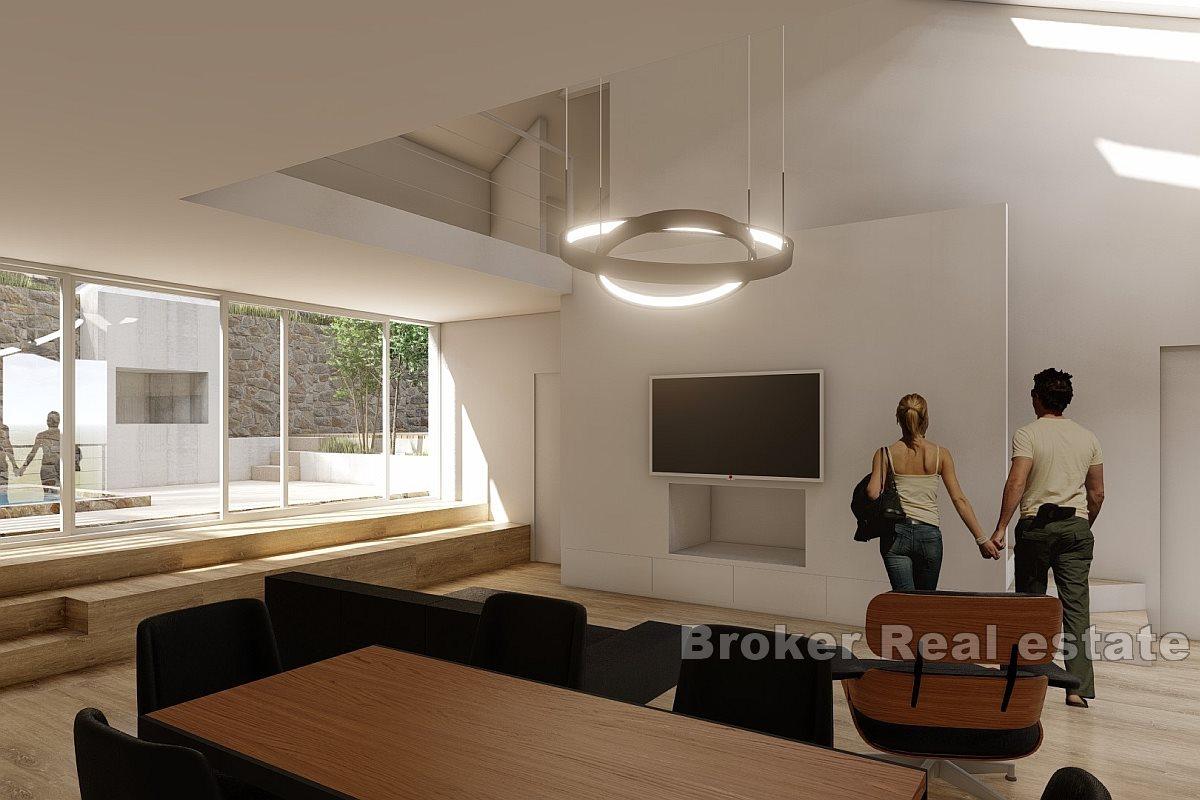 Maison inachevée au premier rang en bord de mer