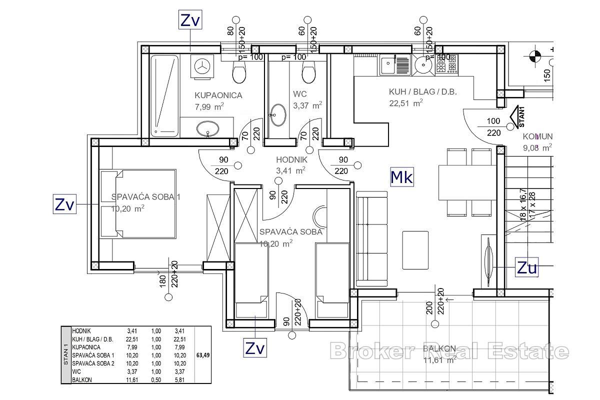 Dvosoban apartman s vrtom i parkirnim mjestom