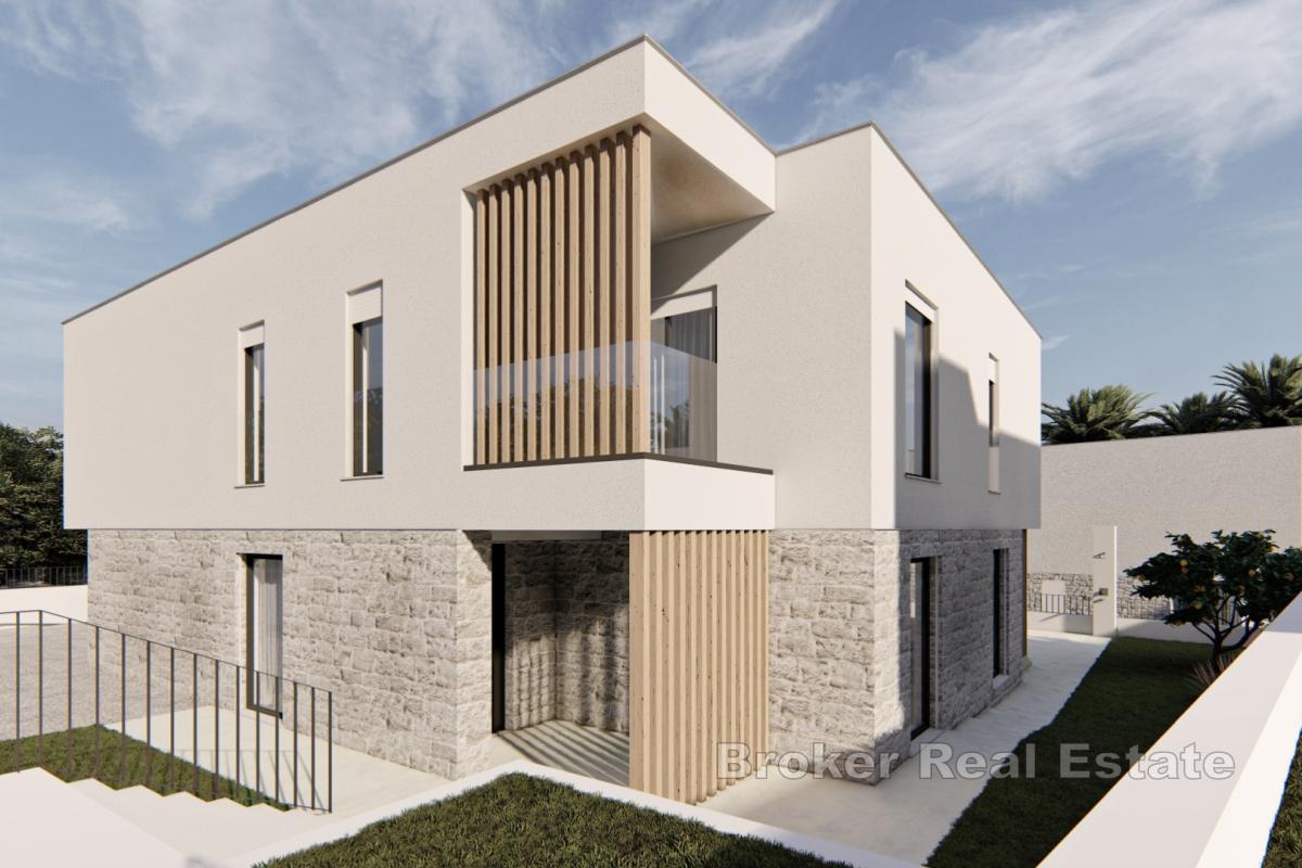 Modern villa att hyra med panoramautsikt över havet