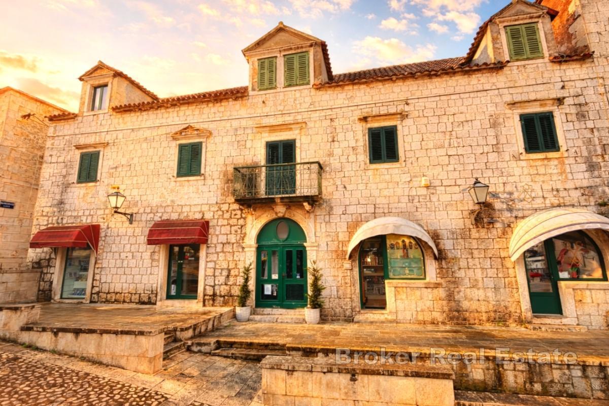 Unik stenfastighet med 4 kommersiella enheter, familjehus och lägenheter