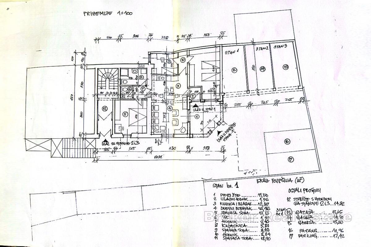 Drei-Zimmer-Wohnung mit Garage im Zentrum von Kambelovac