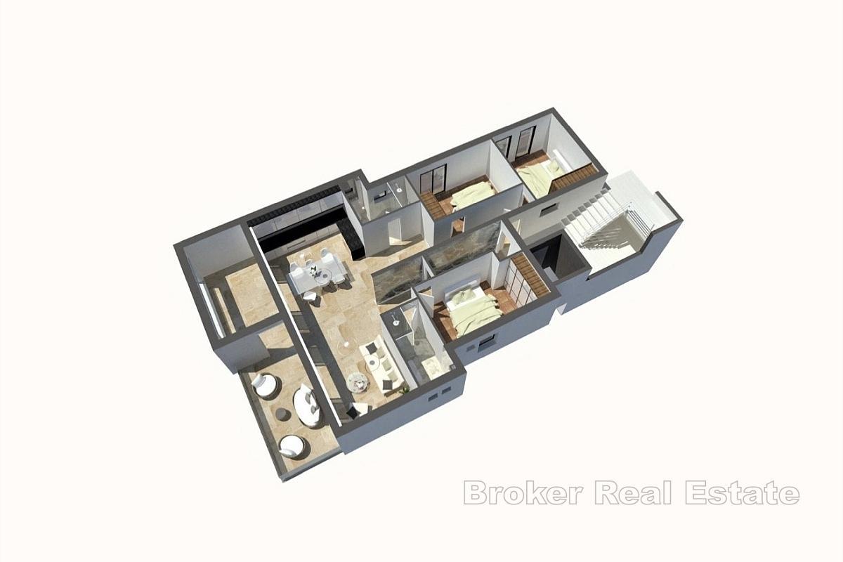 Byggmark med bygglov och projekt