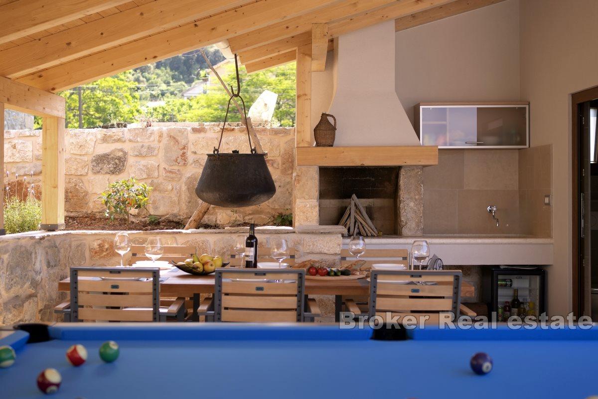 Stone house with a swimming pool