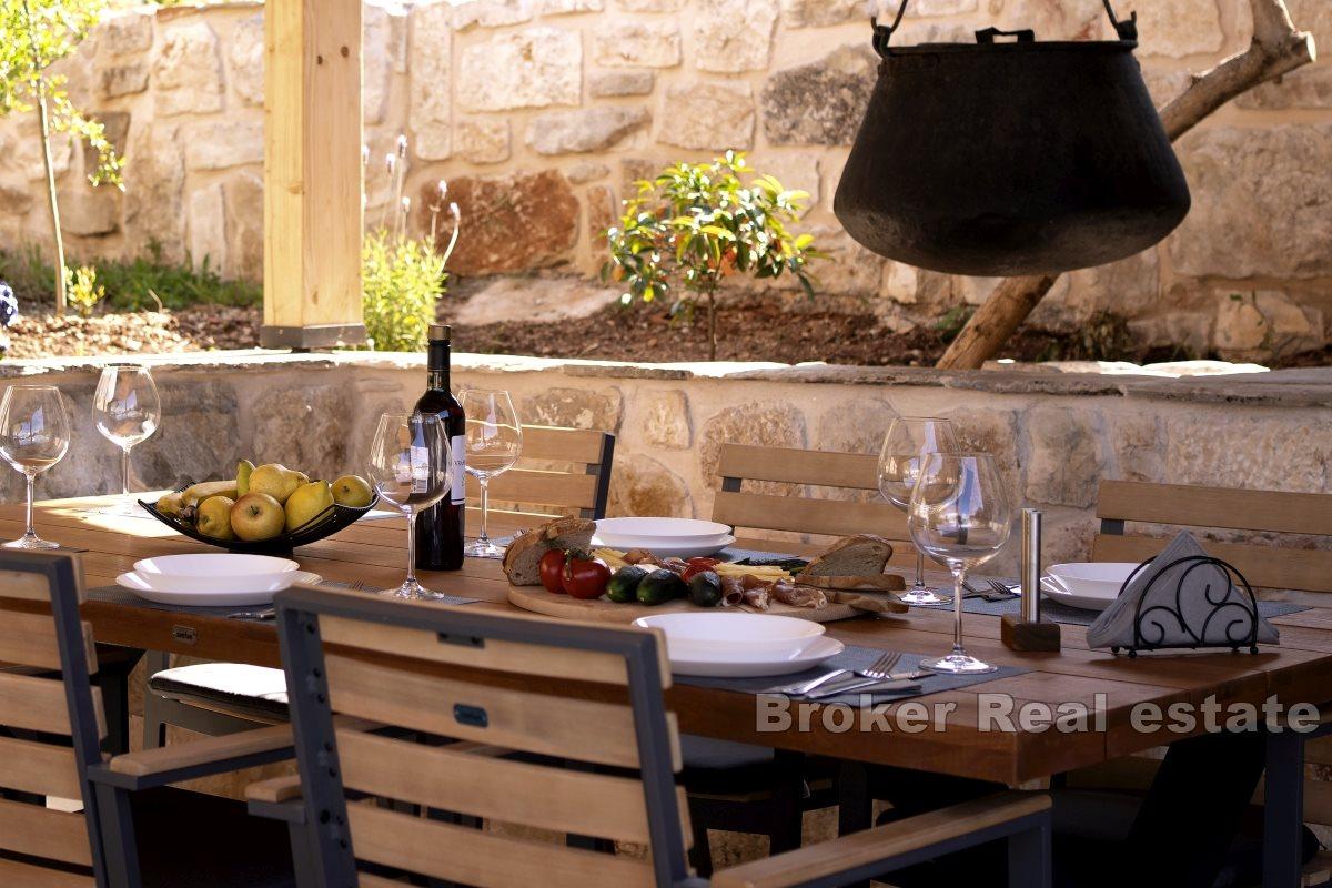 Stone house with a swimming pool