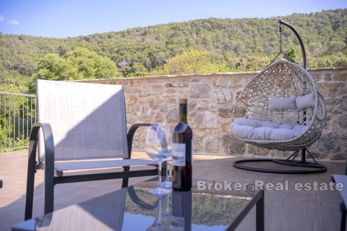 Stone house with a swimming pool