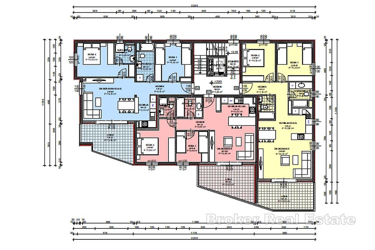 Lägenhet med havsutsikt i en ny byggnad