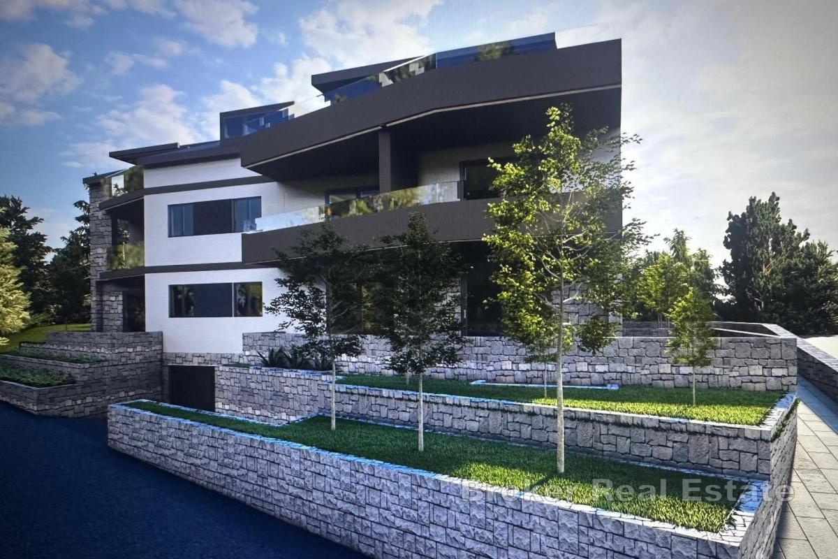 Nowoczesny apartament z widokiem na wybrzeże, drugi rząd od morza