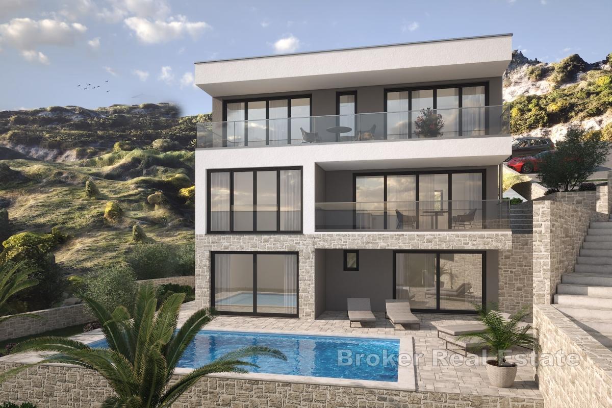 Villa moderne avec piscine et vue mer