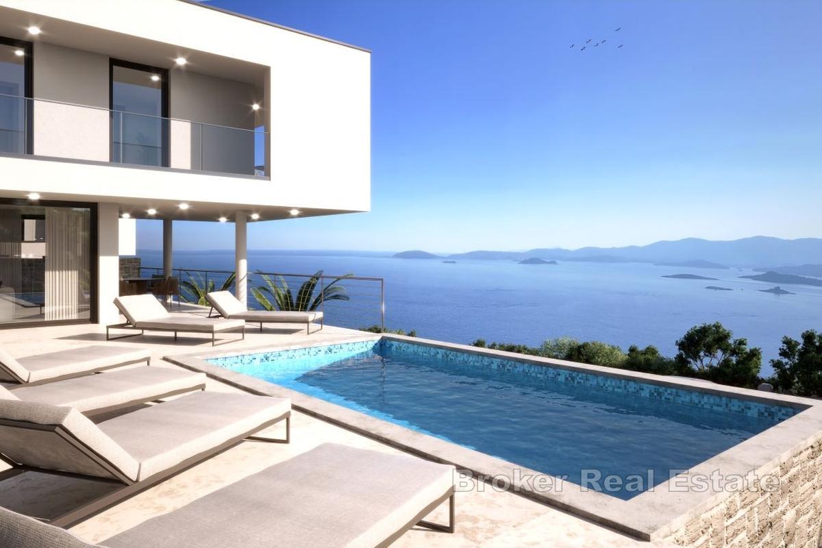 Villa moderne avec piscine et vue spectaculaire sur la mer