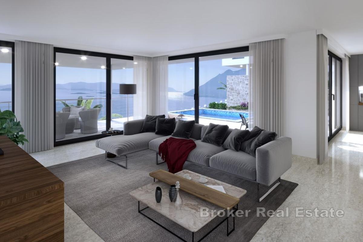 Moderne villa med basseng og spektakulær havutsikt