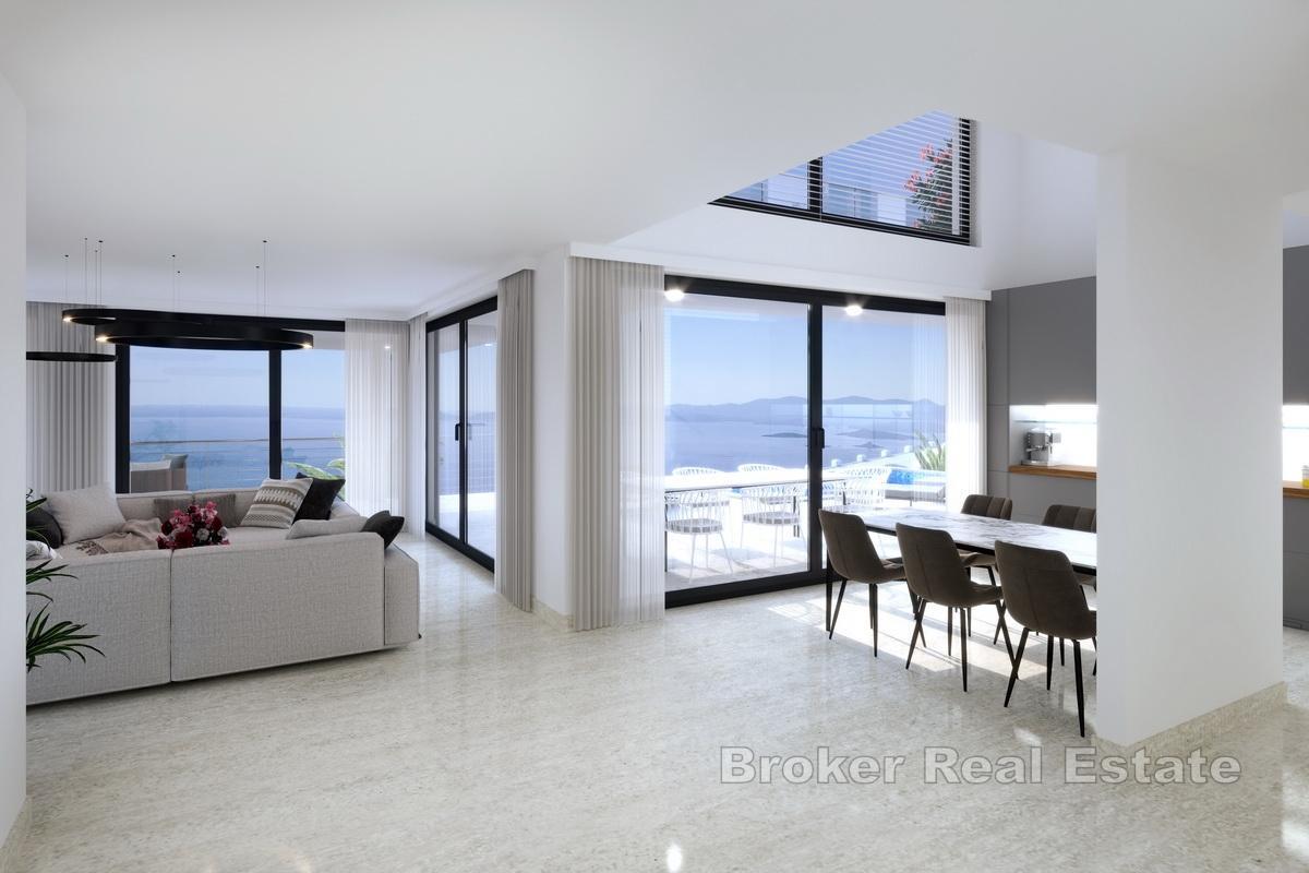 Villa moderne avec piscine et vue spectaculaire sur la mer