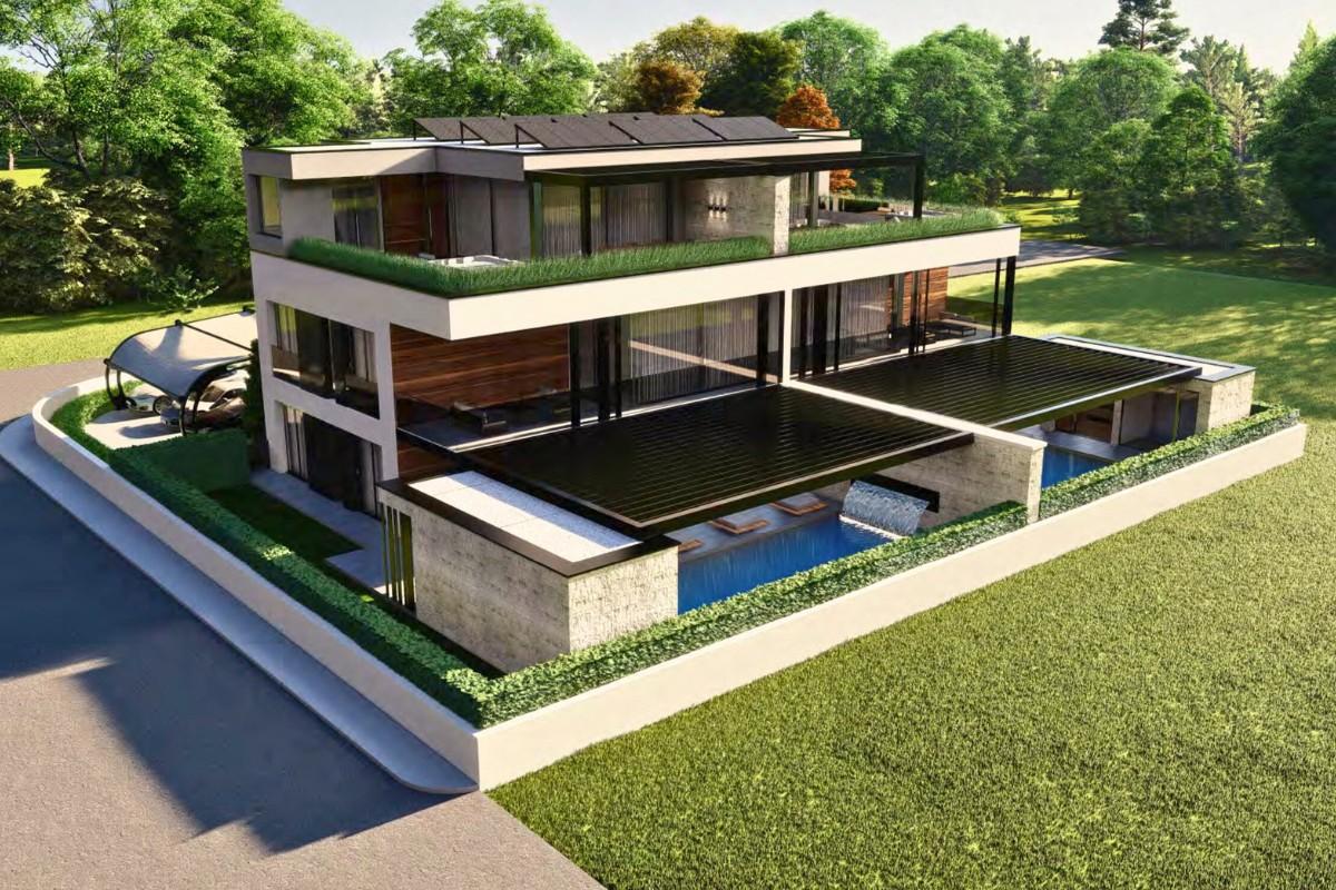 Luxusvilla mit Pool und Dachterrasse mit Meerblick