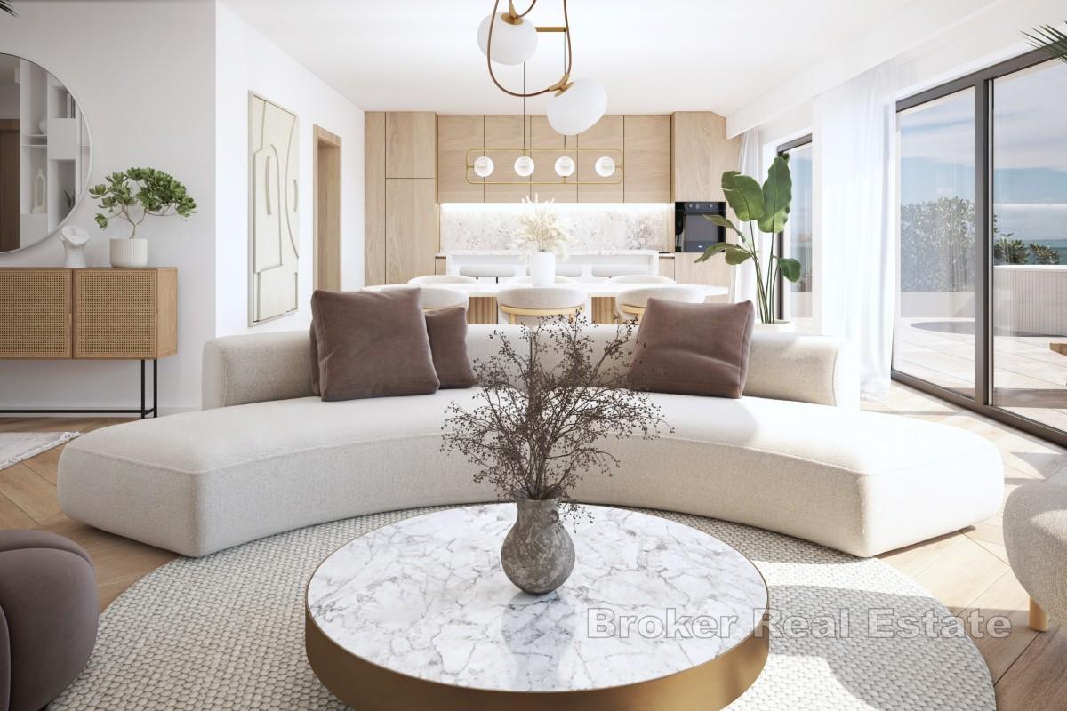 Appartement moderne de deux chambres avec jacuzzi et vue mer