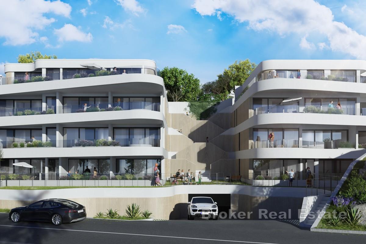 Appartement moderne de deux chambres avec jacuzzi et vue mer