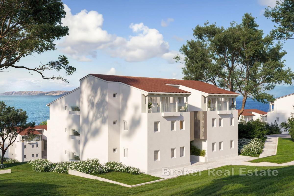 Eleganckie apartamenty z jedną sypialnią na pierwszym piętrze, w drugim rzędzie od morza