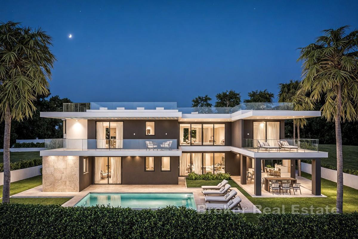 Modern kustvilla i Pomer med uppvärmd pool och exklusiv takterrass