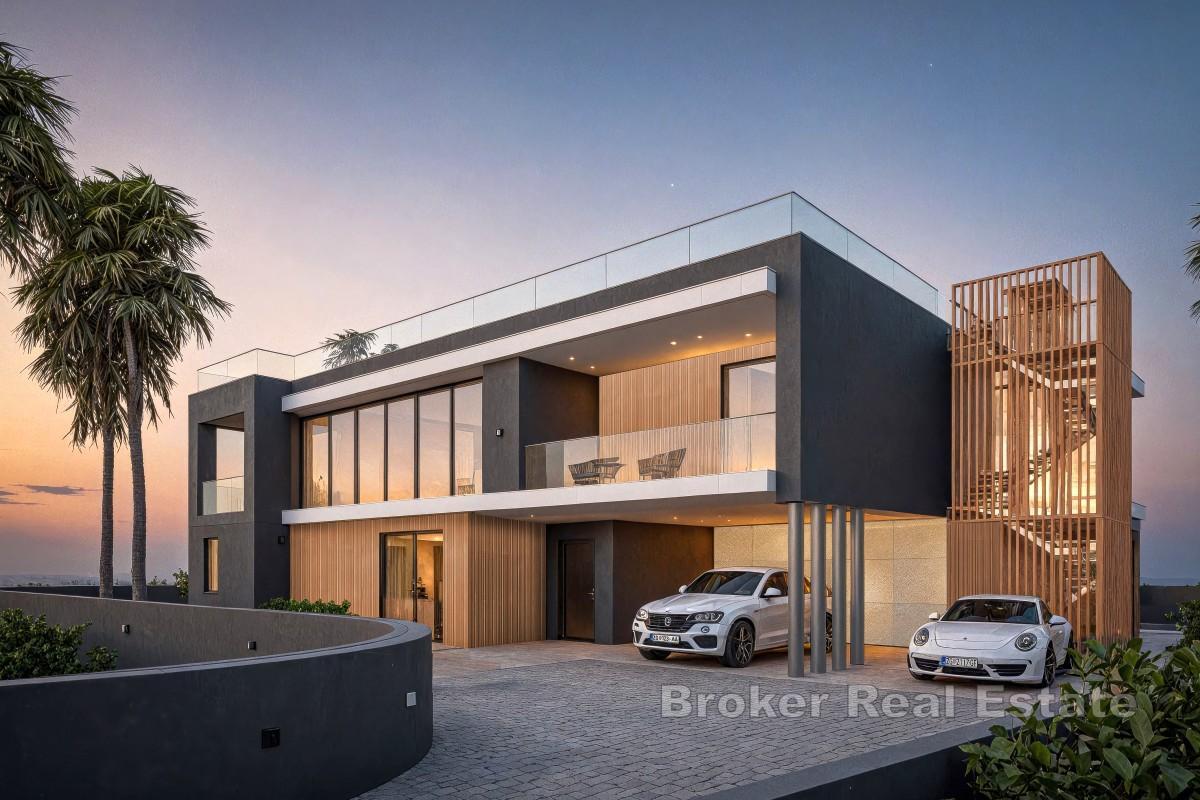 Modern kustvilla i Pomer med uppvärmd pool och exklusiv takterrass