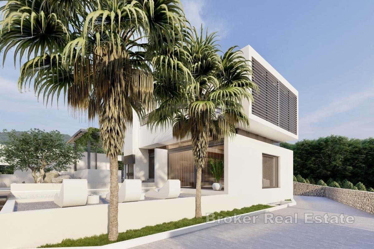 Moderne Luxusvilla mit Pool und Panoramablick aufs Meer
