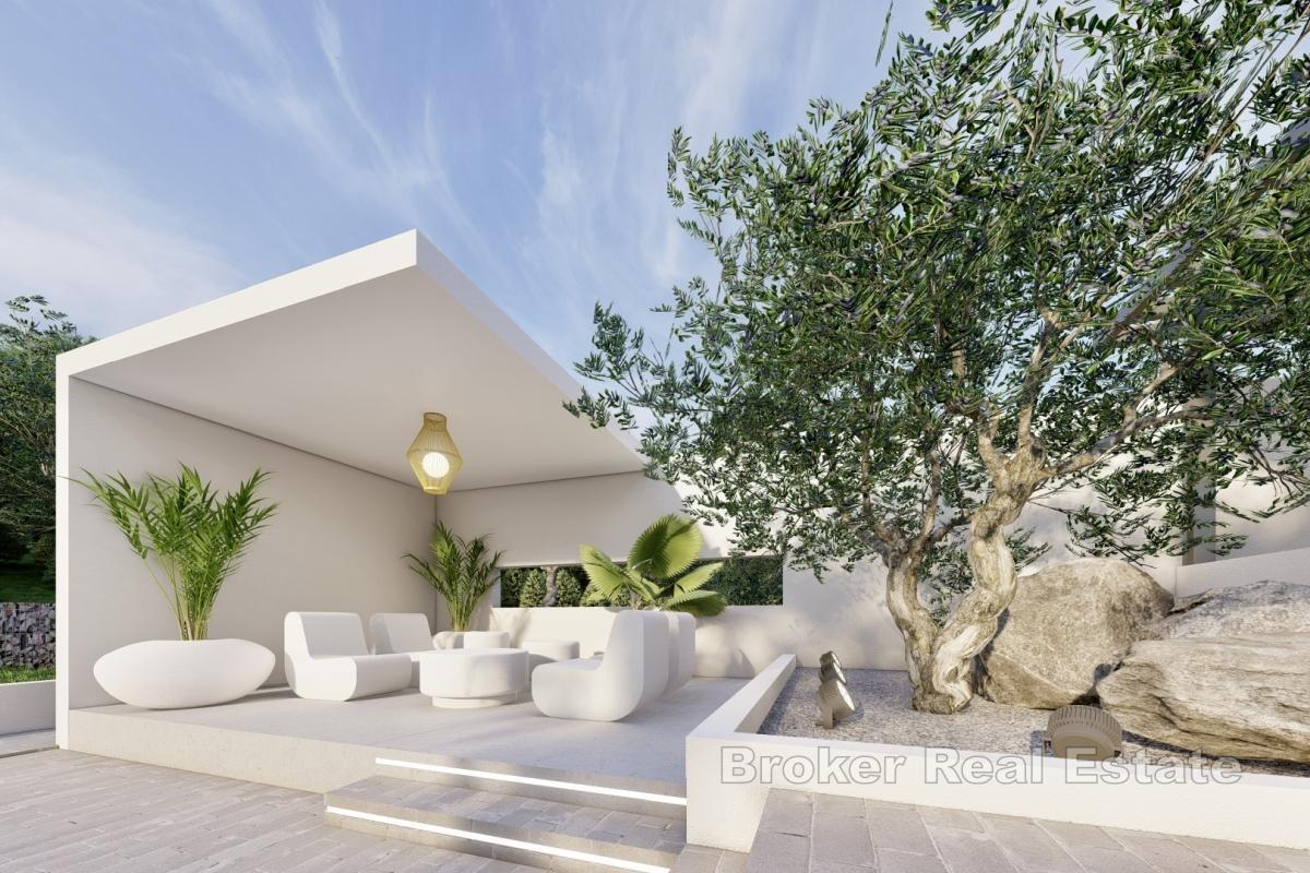 Moderne Luxusvilla mit Pool und Panoramablick aufs Meer
