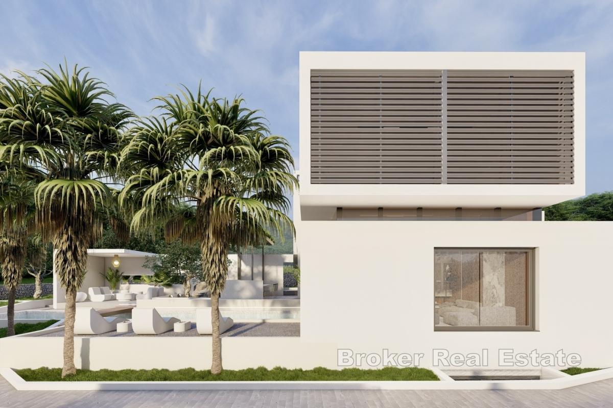 Modern lyxvilla med pool och panoramautsikt över havet