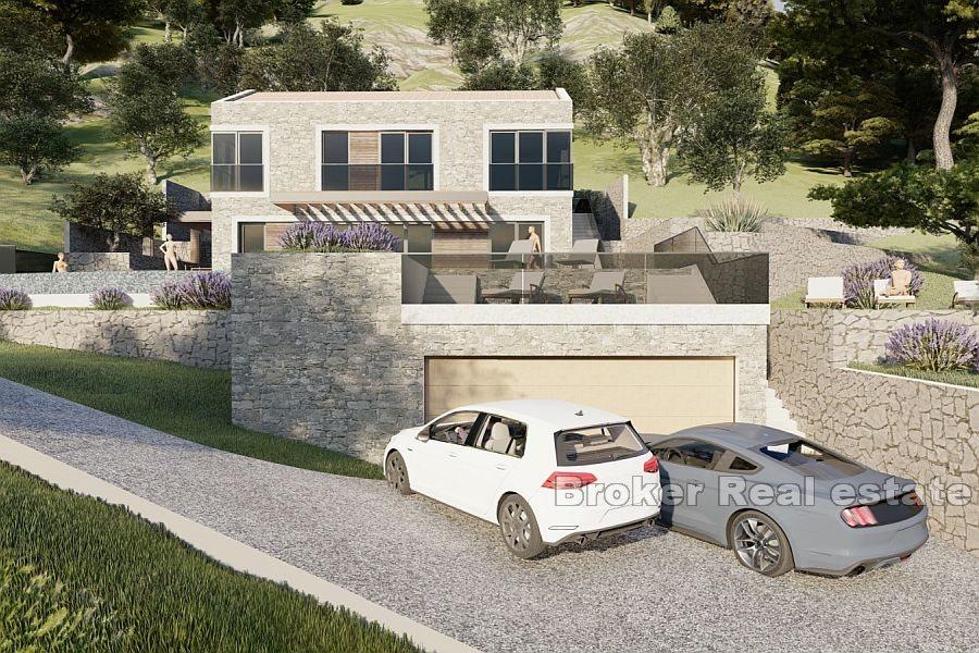 Building land with permit and open sea view
