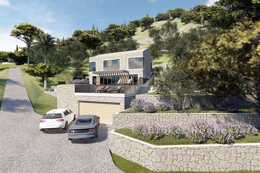 Building land with permit and open sea view
