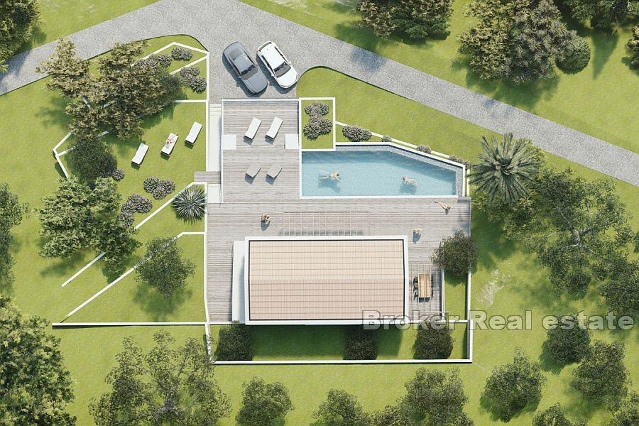 Building land with permit and open sea view